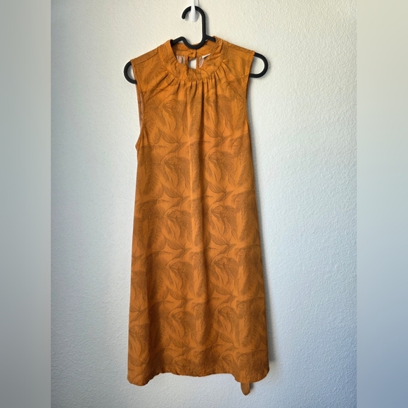 Ragwear Organic Clothing Sleeveless Dress,Tie Waist, Muted Orange, Size Small - Picture 1 of 10